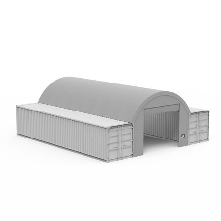 6m x 12m Corturi pe containere Gri Deschis