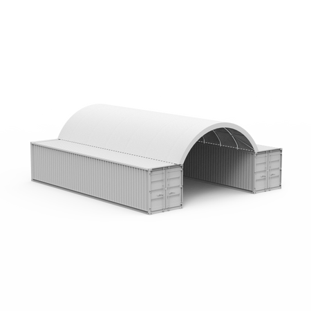 6m x 12m Corturi pe containere Alb