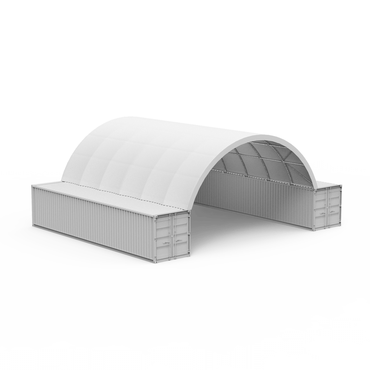 10m x 12m Corturi pe containere Alb