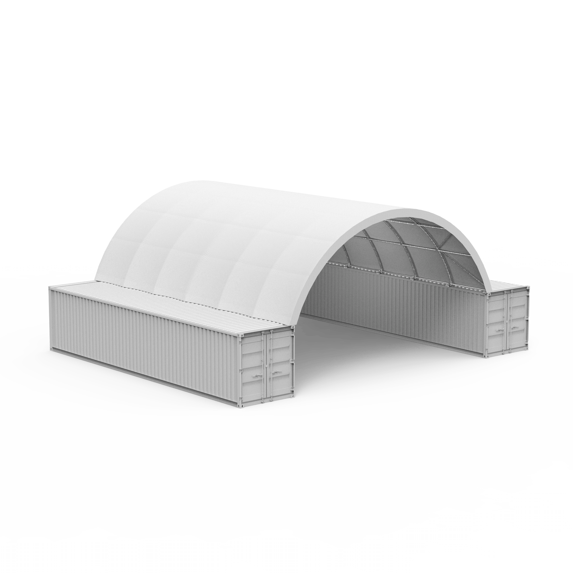 10m x 12m Corturi pe containere Alb