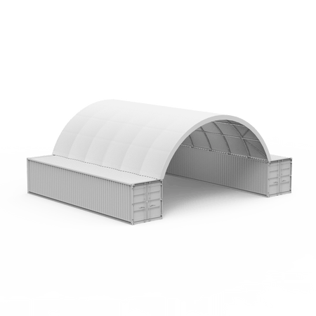 10m x 12m Corturi pe containere Alb