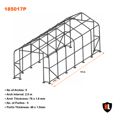 5.5m x 15m Garajul mobil Specificatii