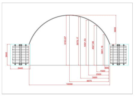  10m x 12m Corturi pe containere Specificatii