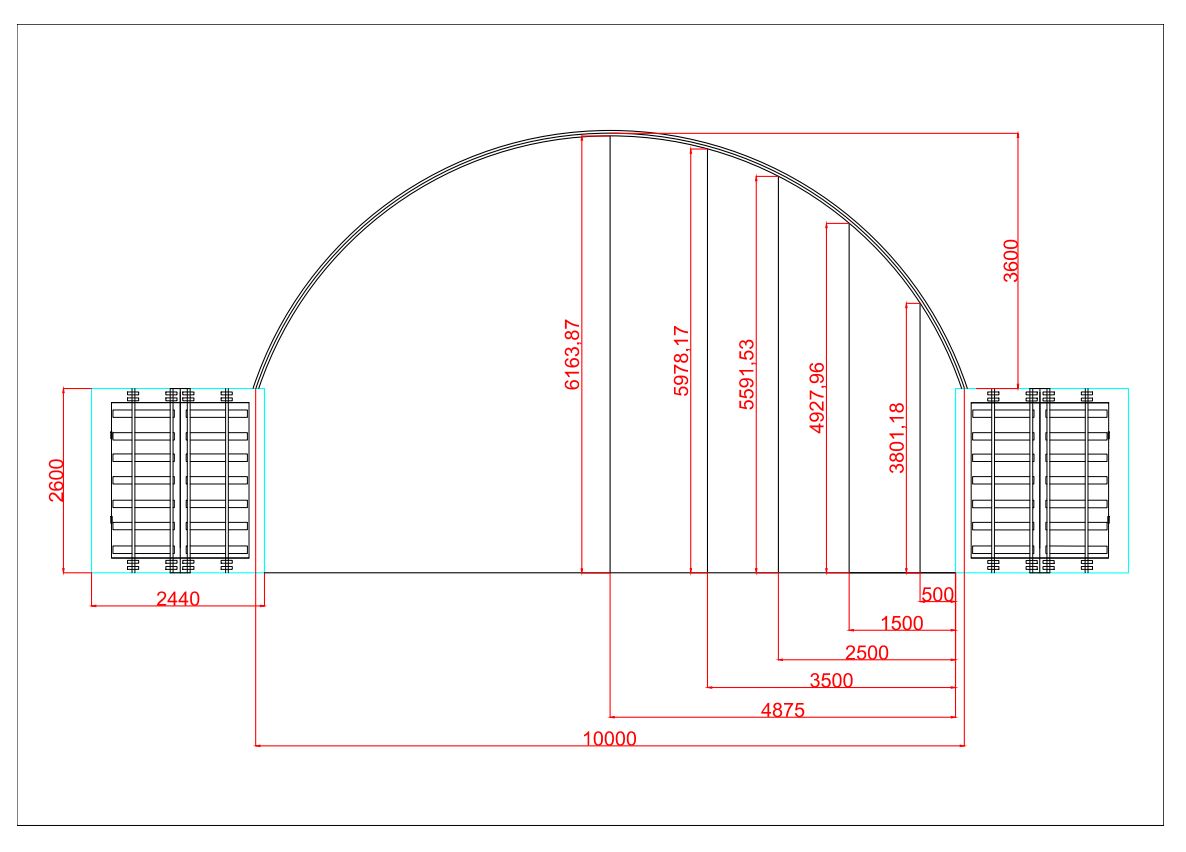 10m x 6m Corturi pe containere Specificatii