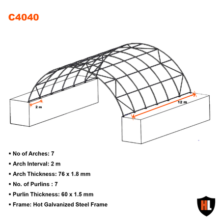  12m x 12m Corturi pe containere Specificatii